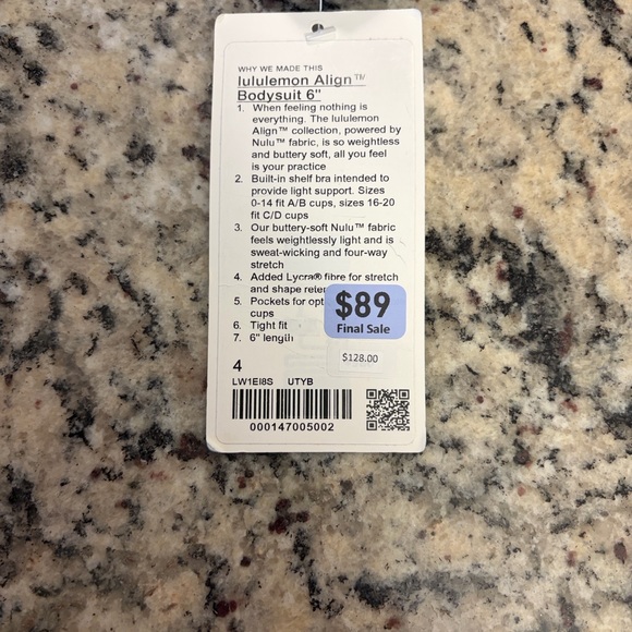 Lululemon Align Oasis Blue Bodysuit Size 4 NWT - Picture 2 of 8